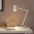 NYMÅNE Work lamp with wireless charging, white