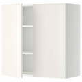 METOD Wall cabinet with shelves/2 doors, white/Veddinge white, 80x80 cm