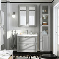 TÄNNFORSEN Wash-stand with drawers, light grey, 80x48x63 cm