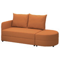 LINDÅKRA 2-seat sofa-bed, Knisa bright orange