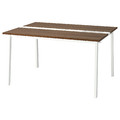 MITTZON Conference table, walnut veneer/white, 140x108x75 cm