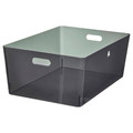 KUGGIS Box, transparent black, 37x54x21 cm