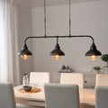AGUNNARYD Pendant lamp with 3 lamps, black
