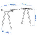 TROTTEN Underframe for table top, anthracite, 140/160 cm