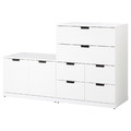 NORDLI Chest of 8 drawers, white, 160x99 cm