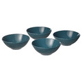 FÄRGKLAR Bowl, glossy dark turquoise, 16 cm, 4 pack