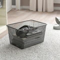 TROFAST Storage combination with boxes/tray, white grey/dark grey, 99x44x94 cm