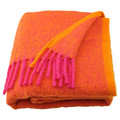 KLIPPOXEL Throw, orange/bright pink, 130x170 cm