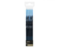 Candles Twist Ombre 5pcs, blue/black