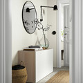 BESTÅ Storage combination with doors, white stained oak effect/Laxviken white, 120x42x65 cm