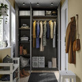 PAX / GULLABERG Wardrobe combination, dark grey/dark grey, 150x60x236 cm