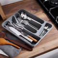 GoodHome Cutlery Organizer Datil 26 cm, grey