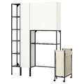 ENHET Storage combination, anthracite/white, 140x32x204 cm