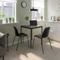 SANDSBERG / LIDÅS Table and 2 chairs, black/black/black/black, 67x67 cm