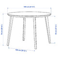 LISABO / LISABO Table and 4 chairs, ash veneer/ash, 105 cm
