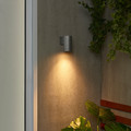 GRÖNSPRÖT Wall lamp, wired-in installation, outdoor aluminium-colour