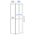 SMÅSTAD / PLATSA Wardrobe, white blue/with 2 clothes rails, 60x42x181 cm