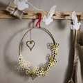 VINTERFINT Wreath, gold-colour, 27 cm