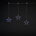 Christmas Stars 3 LED Window Decoration, multicolour, battery-operated