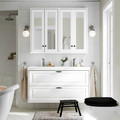 TÄNNFORSEN / ORRSJÖN Wash-stnd w drawers/wash-basin/taps, white, 122x49x69 cm