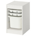 TROFAST Storage combination with box/trays, white/white, 34x44x56 cm