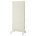 MITTZON Frame with castors/acoustic screen, Gunnared beige/white, 85x205 cm