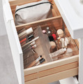 GODMORGON Box with compartments, smoked, 32x28x10 cm