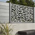 Blooma Neva Aluminium Leaf 1/2 Fence Panel 88 x 179 cm, taupe