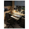 MICKE Desk, black-brown, 105x50 cm