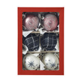 Christmas Glass Baubles Set Midnight Dreams 6pcs