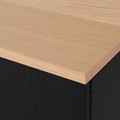 BESTÅ Storage combination w doors/drawers, black-brown/Lappviken/Stubbarp black-brown, 120x42x76 cm