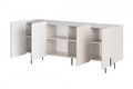 Cabinet Malmi 200 cm, cashmere, crema bianca, black legs