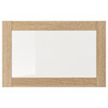 SINDVIK Glass door, oak effect, clear glass, 60x38 cm