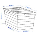 SOCKERBIT Storage box with lid, white, 38x76x30 cm