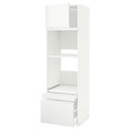 METOD / MAXIMERA Hi cab f ov/combi ov w dr/2 drwrs, white/Voxtorp matt white, 60x60x200 cm