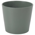 SOJABÖNA Plant pot, grey/green, 15 cm