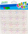 Christmas Fabric Stickers Snowflakes 16pcs