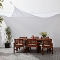 DYNING Canopy, wedge-shaped, white, 360 cm