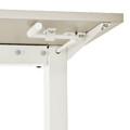 TROTTEN Desk sit/stand, beige/white, 120x70 cm