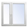 Tilt and Turn/Casement Window PVC Triple-Pane 1465 x 1135 nn, asymmetrical, right, white