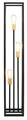 Floor Lamp 3-p, black-gold