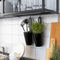 ENHET Kitchen, anthracite/white, 203x63.5x222 cm