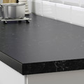 SÄLJAN Worktop, black marble effect, laminate, 186x3.8 cm