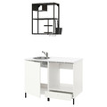 ENHET Kitchen, anthracite, white, 123x63.5x222 cm