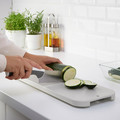 LILLHAVET Chopping board, light grey, 48x17 cm