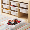 TROFAST Storage combination with boxes, light white stained pine, 94x44x52 cm