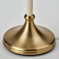 FLYGHÖJD Table lamp, brass/beige, 54 cm