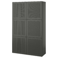 BESTÅ Storage combination with doors, dark grey/Mörtviken dark grey, 120x42x193 cm