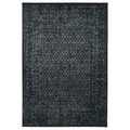 KYNDBY Rug, short pile, patinated grey/floral pattern, 160x230 cm