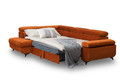 Corner Sofa-Bed Left Dragonis Brick Red/Orange Salvador 14 Agmamito